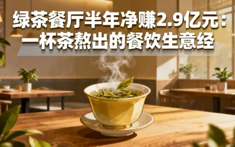 绿茶餐厅半年净赚2.9亿元，一杯茶熬出的餐饮生意经