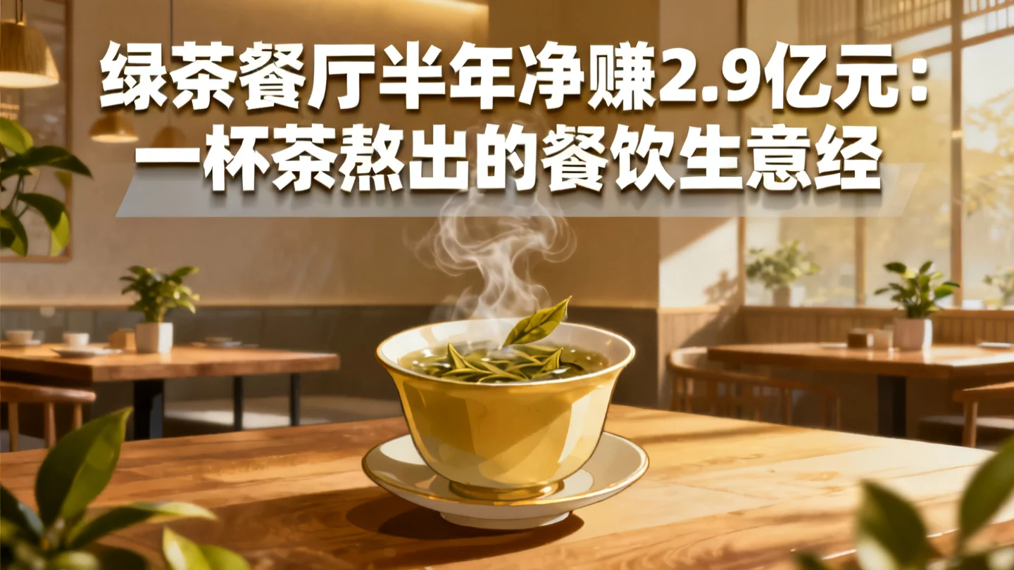 绿茶餐厅半年净赚2.9亿元，一杯茶熬出的餐饮生意经